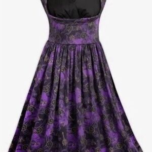 Disney Ursula Little Mermaid Dress Large Purple Black Flare Skirt Villain New